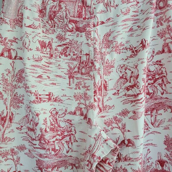 Vintage White Stag size 12 red & white prarie print graphic unique rare quirky - Picture 4 of 10